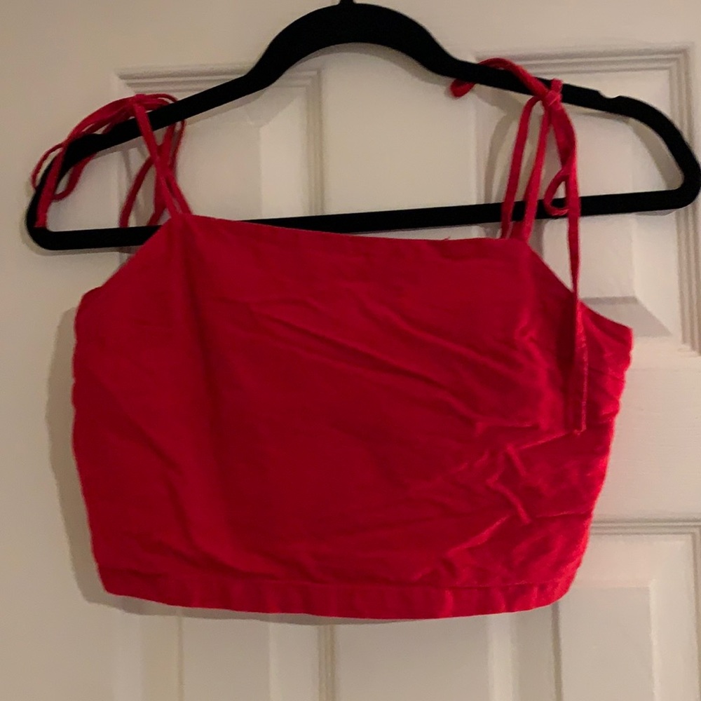 Linen Crop Top with Ties